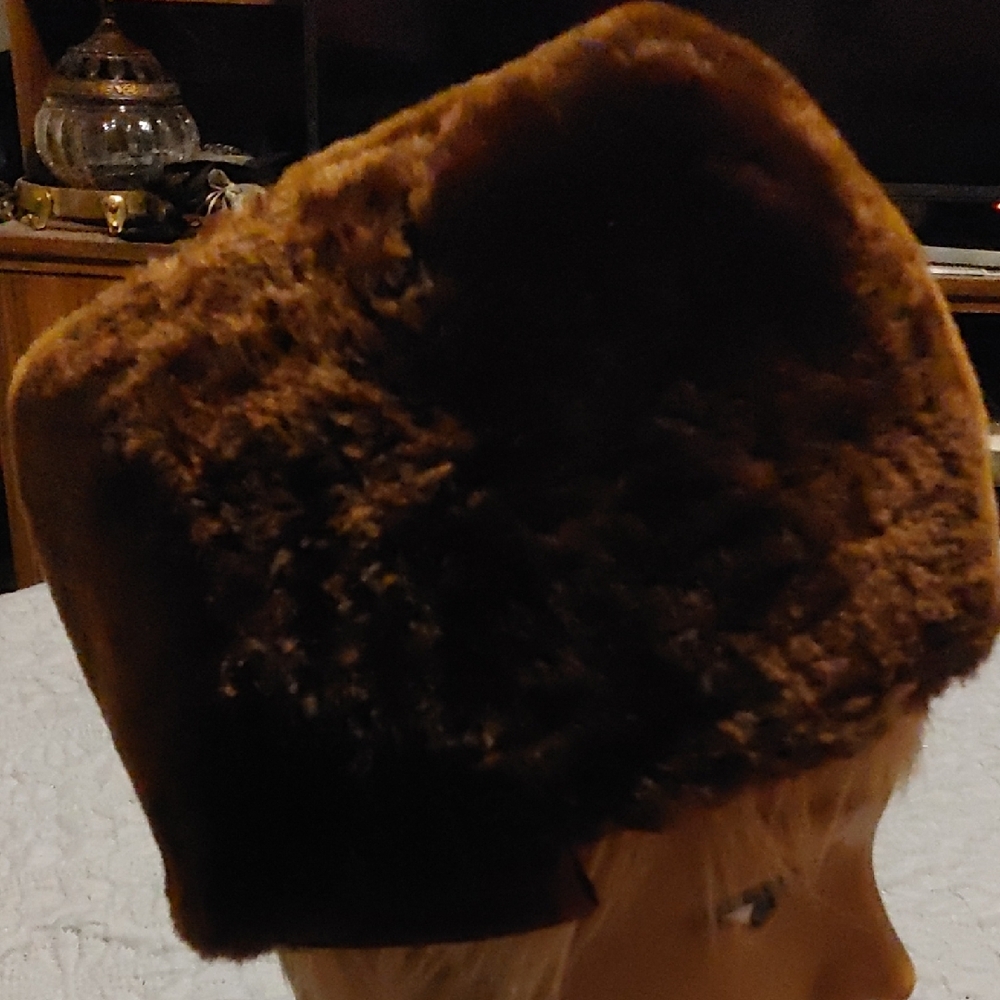 Biltmore Brown Genuine Fur Hat Sz Med